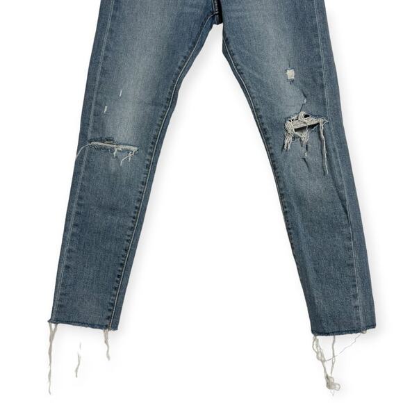 Levi's Wedgie Skinny High Rise Jeans SIZE 27 x 27 Distressed Blue Stretch - Picture 9 of 10